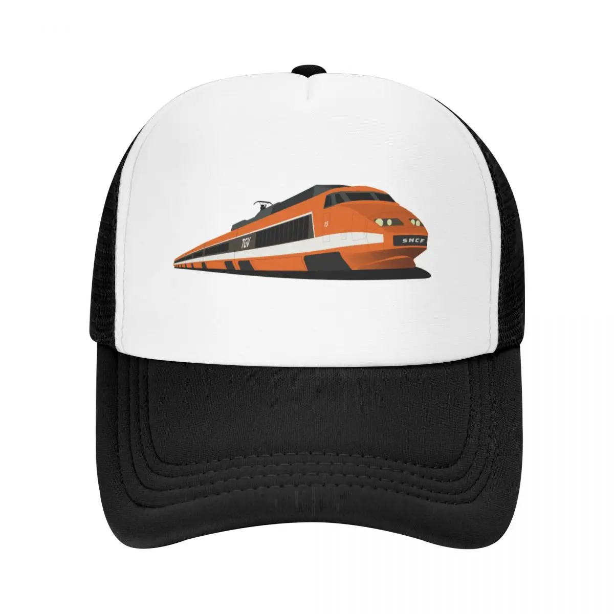 TGV Orange High-Speed Train, SNCF TGV Sud-Est Baseball Cap foam party Hat Rave birthday For Men Women's