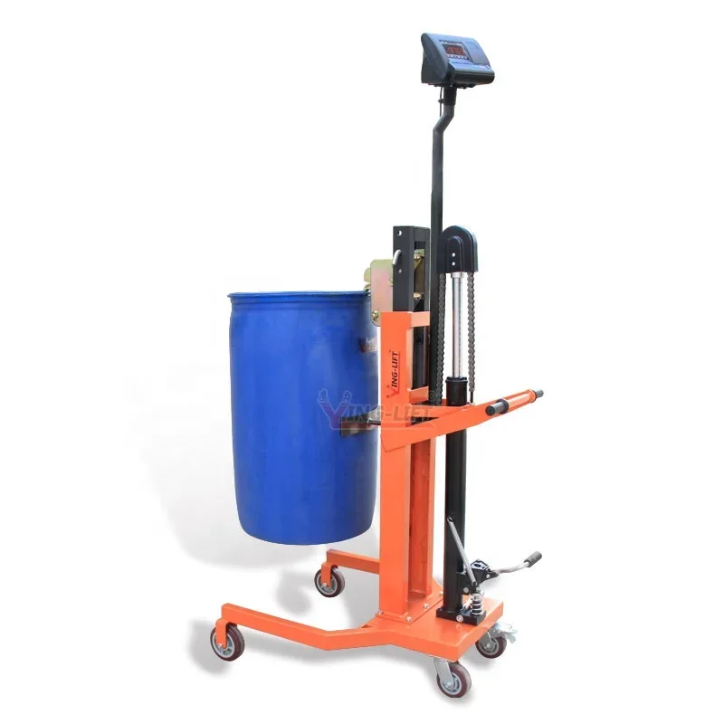 

JIN YANG HU DTF450 450KG Hydraulic Weighing Oil Drum Truck Olecranon Foot Oil Drum Stacker