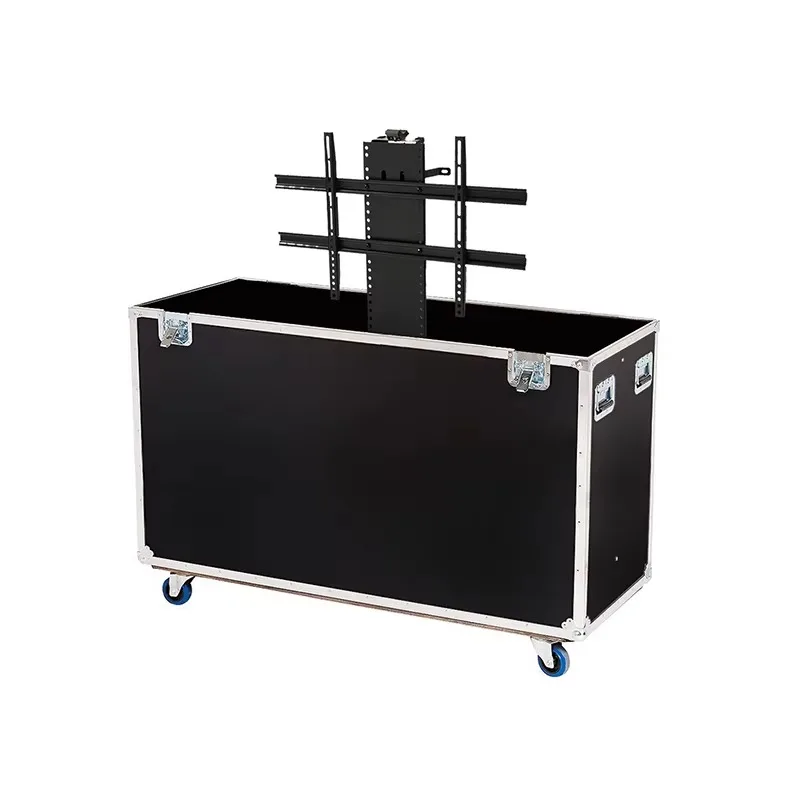 Custom ATA Road Case Mobile Auto Lifting TV Flight Case for 32''-85'' TV LCD With Electric Lift