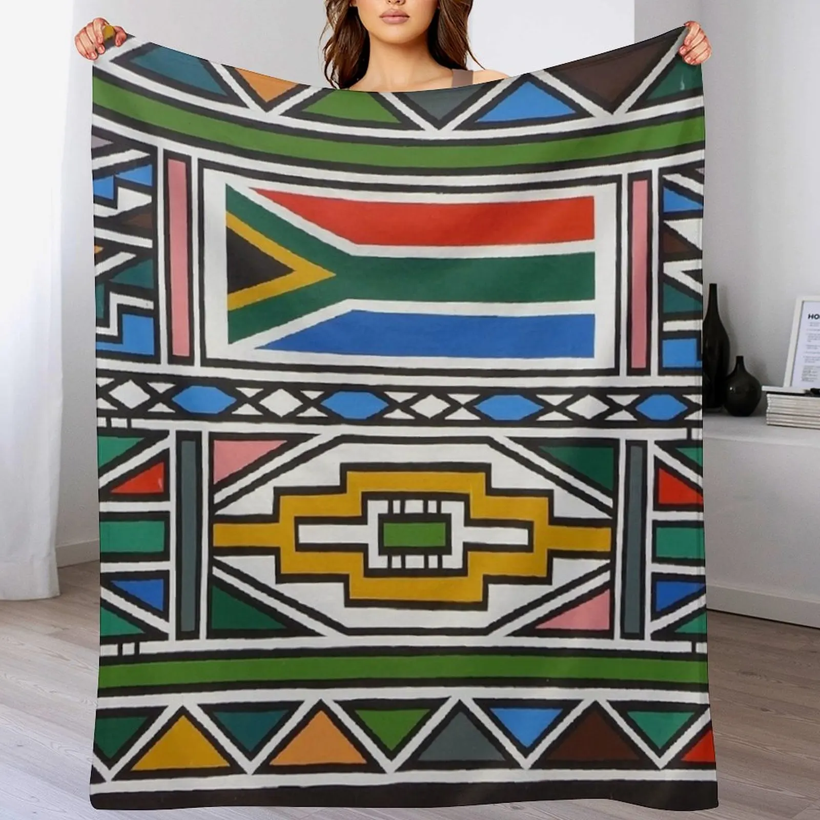 Ndebele Africa design Throw Blanket