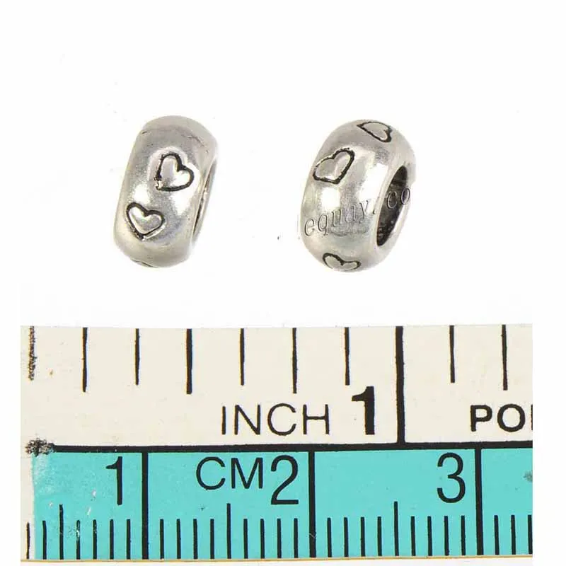 

Модные детали, бусины ручной работы, аксессуары для рукоделия, круглое сердце, серебро, 50 шт., металлические веревки, браслеты, креативные украшения, компоненты «сделай сам»