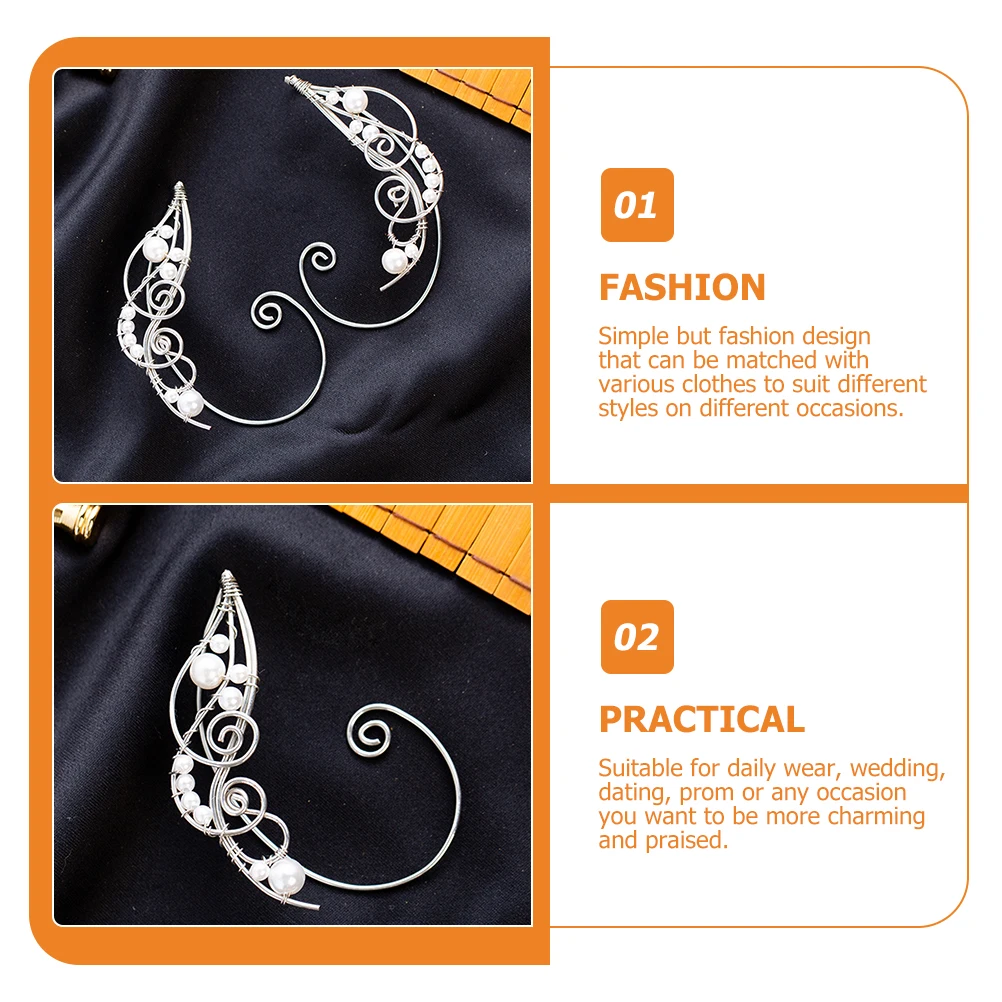 

Elf Earrings Cuff Copper Material Daily Wear Elf Clip Ear Cuff Cosplay Prom Dating Accessories Ear Clip Jewelry