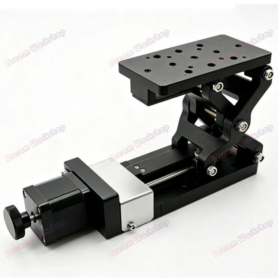 Electric Lifting Platform Motorized Lab Jack Elevator Optical Sliding Lift Slide 60MM Travel Linear Aluminum Alloy Z Axis Slide