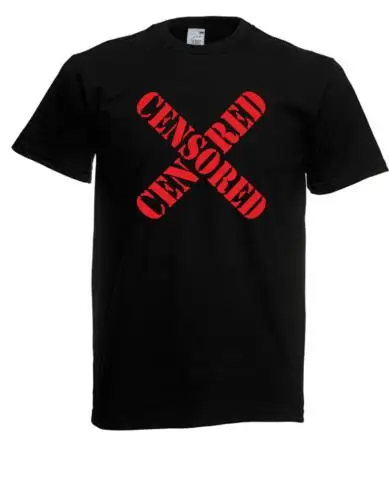 Herren T-Shirt l Zensur Censored Politik Staatlichee Zeitung Nac l Größe bis 5XL