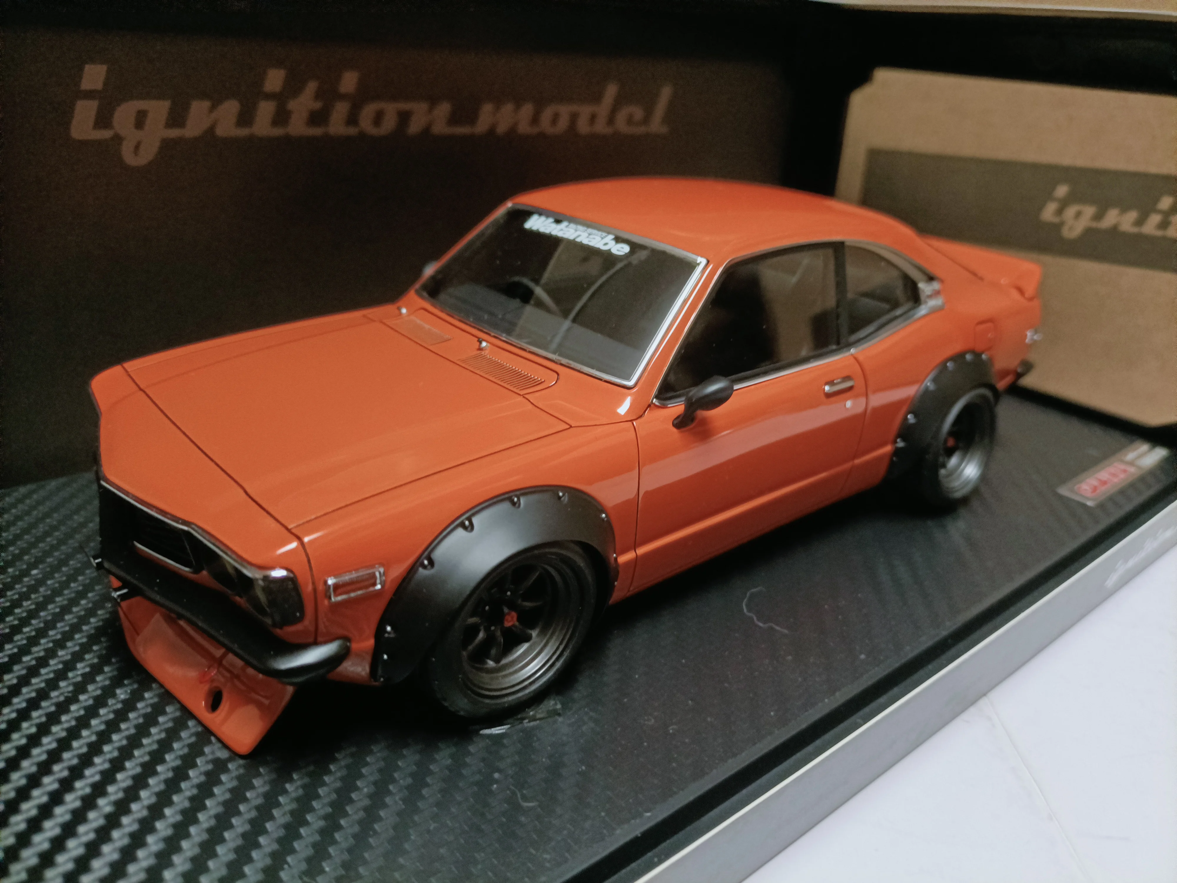 

IG 1:18 Savanna S124A Semi Works Orange JDM Simulation Limited Edition Resin Metal Static Car Model Toy Gift