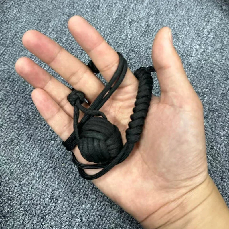 1PCS NEW 60cm Outdoor EDC Portable Multifunction Monkey Fist Keychain Car Window Breaker Tools Self Defense Rope Steel Ball