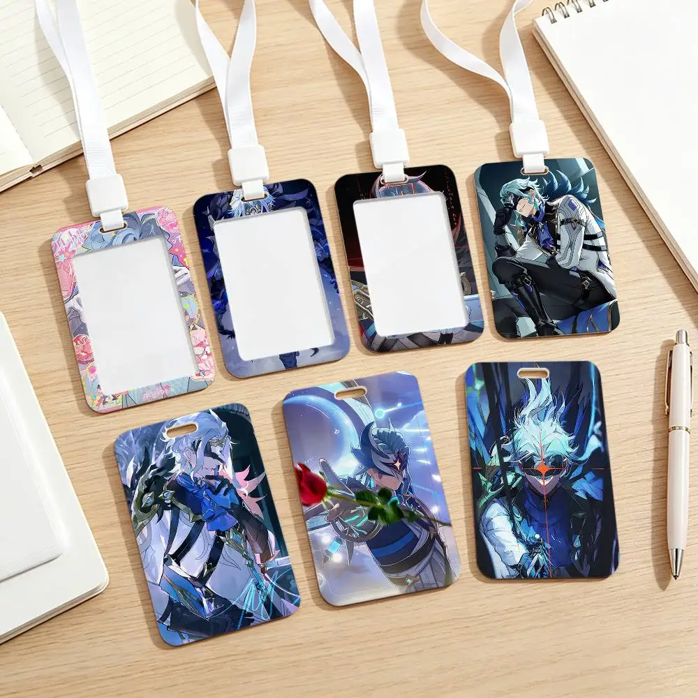 Genshin Impact Il Dottore NFC Contactless Sliding Card Sleeve For Student Cards, Bus Cards, ID Cards, And Work Permits