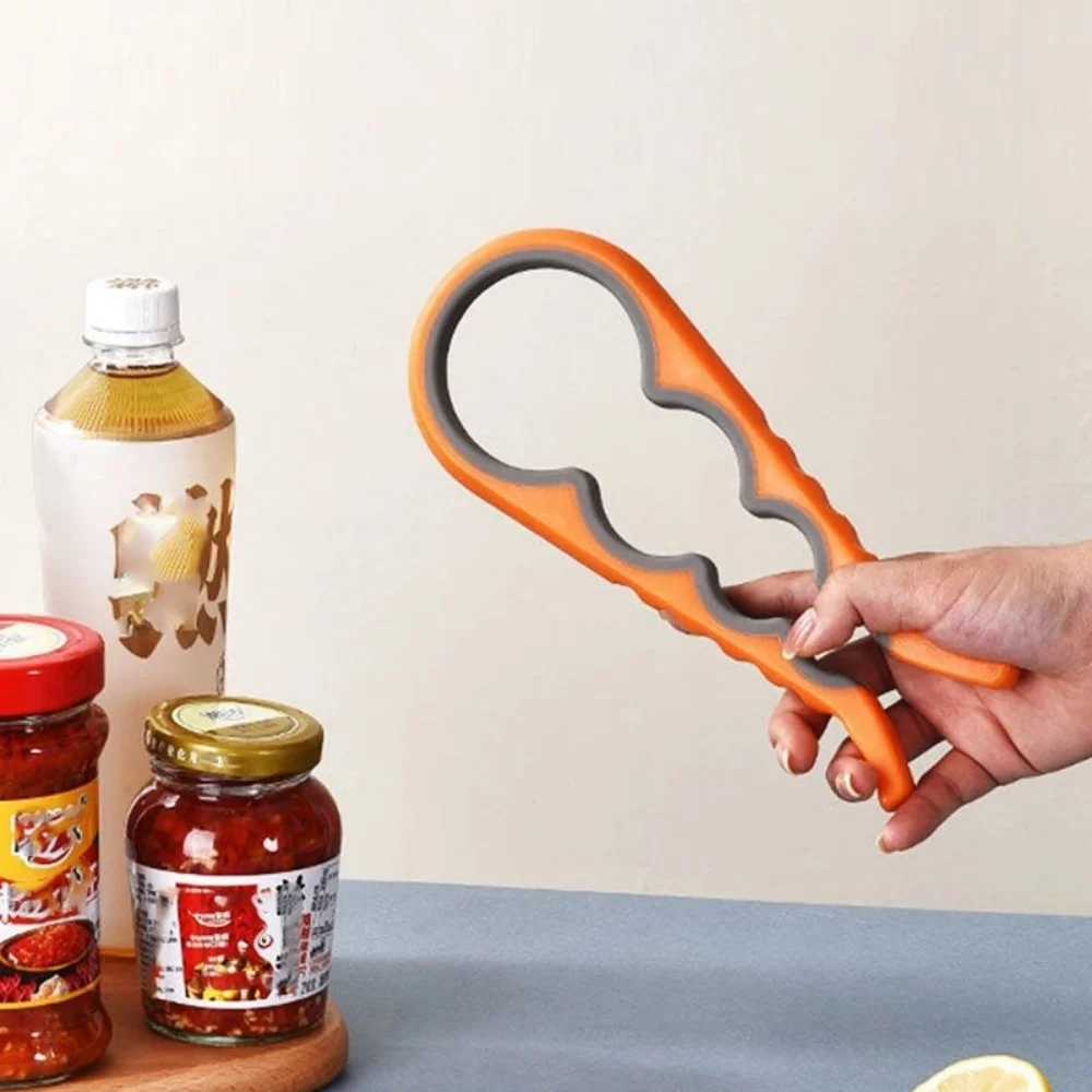 4-IN-1 Multi-Function Can Opener Non Slip Colorful Can Opener Tool Get Lids Off Easily Jar Opener Household Kitchen Gadgets