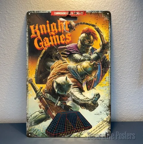 Knight Games Retro Video Game Metal Poster - Size:  () Sign