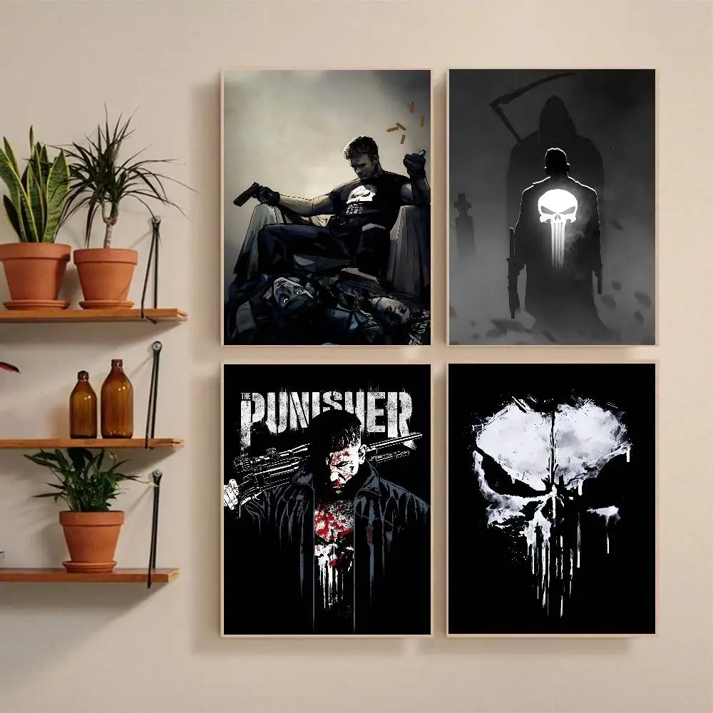 Game Classic Cool Movie The P-Punisher Poster Self-adhesive Art Waterproof Paper Sticker Coffee House Bar Room Wall Decor