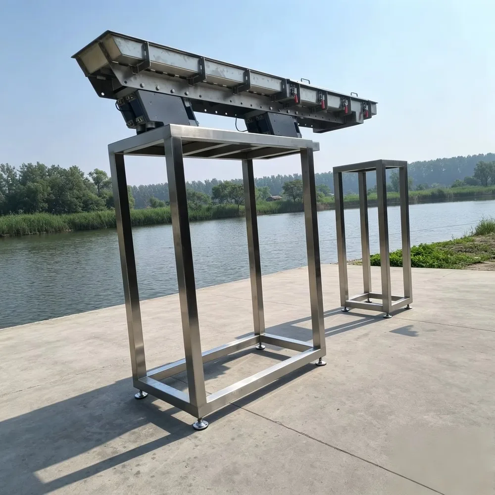 Heavy-Duty Electromagnetic Vibrating Feeder 10 kW Multi-Voltage 380V 220V 440V 110V High-Stand Industrial Feeding