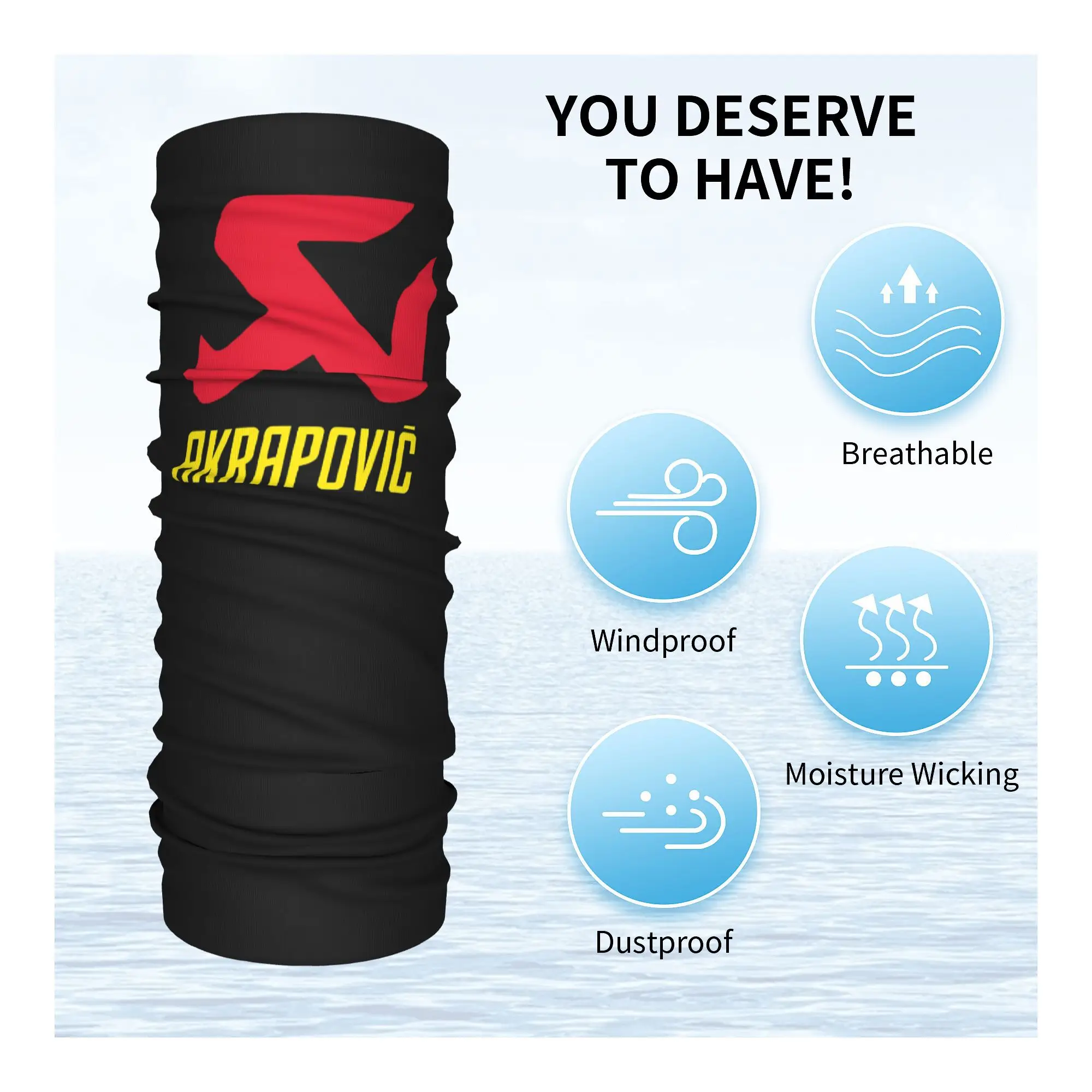 Custom A-Akrapovices Motor Exhaust Bandana Neck Warmer Women Men Winter Ski Hiking Scarf Gaiter  Face Cover