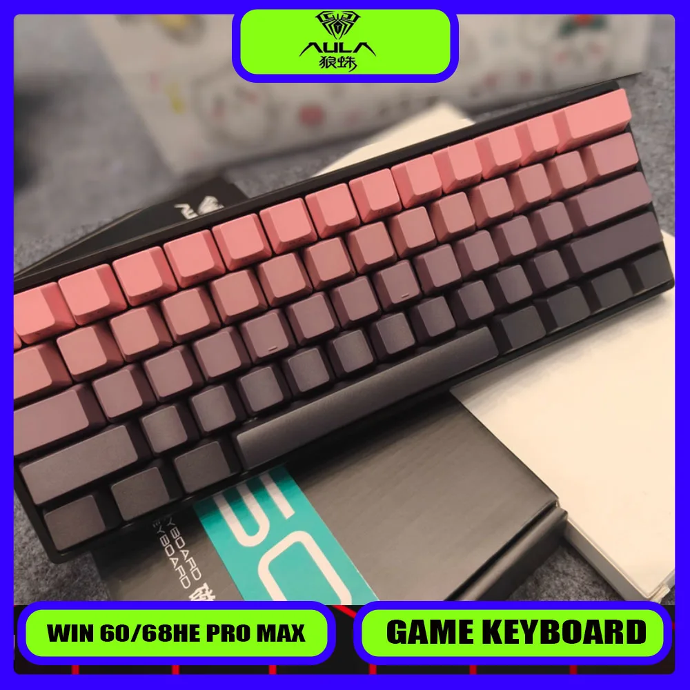 Aula Win 60/68He Pro MAX Magnetic Switch Keyboard 8000Hz Wired Custom  Hot Swap RGB Rt Metal Positioning Plate Gamer Keyboard