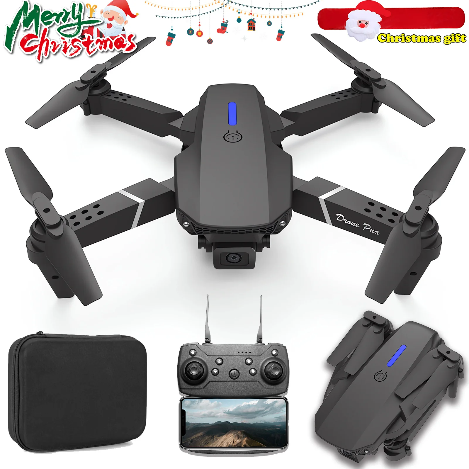 New E88Pro RC Drone 4K Professinal With 1080P Wide Angle Dual HD Camera Foldable RC Helicopter WIFI FPV Height Hold Apron Sell