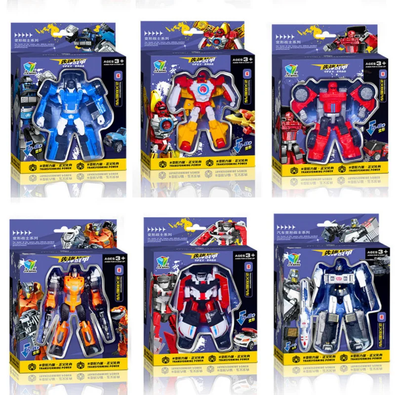 Crianças transformação mecha robô brinquedo modelo 2-em-1 simulação tanque lutador carro robô deformação brinquedo figura de ação menino presente