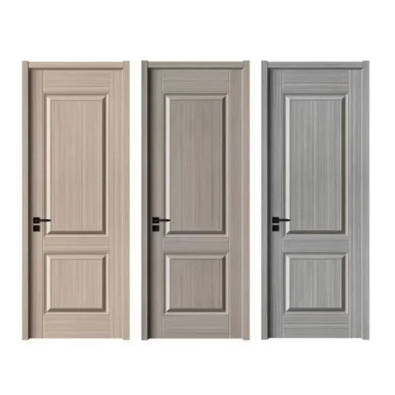 Hot sale soundproof Interior Door modern design slab Wood Plastic Door Wooden Panel WPC Interior Door for house interior