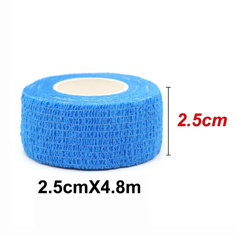 2.5cm First Aid Self-Adhesive Elastic Bandage Roll, Stretchable Cohesive Wrap, Strong Cohesion for Wound Dressing