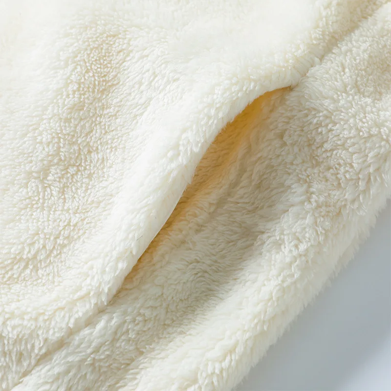 BWQ المرأة معطف الصوف الشتاء الدافئة رشاقته سترة الوجهين ارتداء الوجهين المخملية المرجان الصوف معاطف سترات صوف القطبية