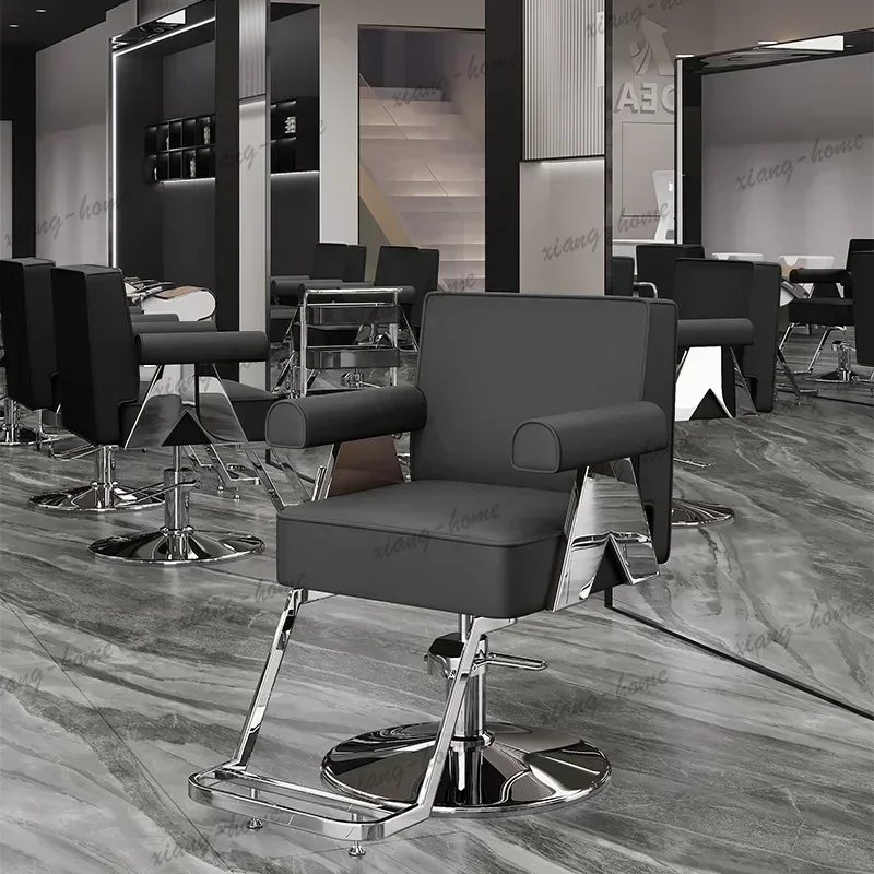 LSRecliner Braiding Barber Chair Cadeiras Line Rolling Nail Barber Chair Reclining Hairdressing Silla Barbero Commercial Furnitu