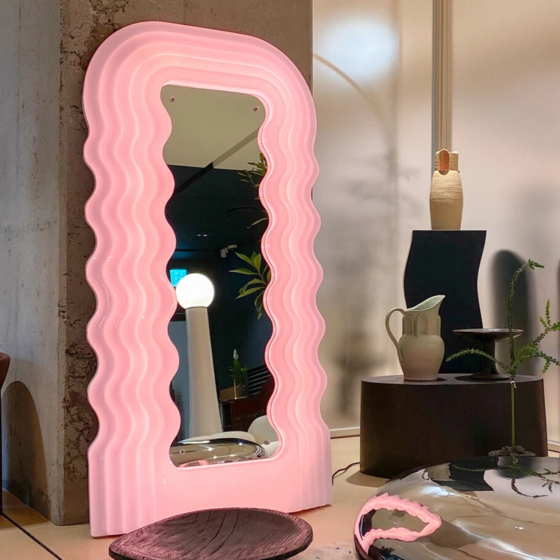 

Wave full-body mirror strawberry dressing luminous floor mirror