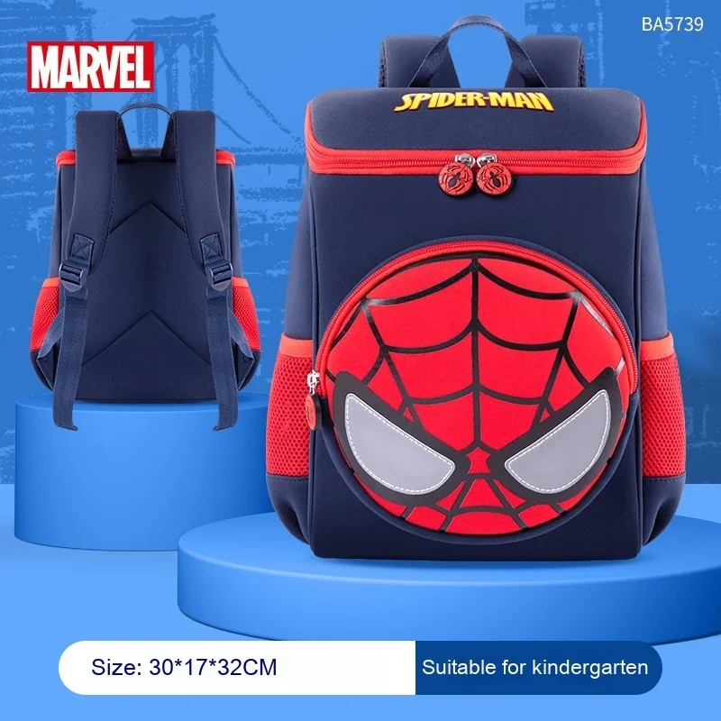 Disney Kindergarten Schoolbag Children\'s Baby 2024 Meng You Spider-man Boy Light Backpack Boy Child Little Hero Schoolbag.