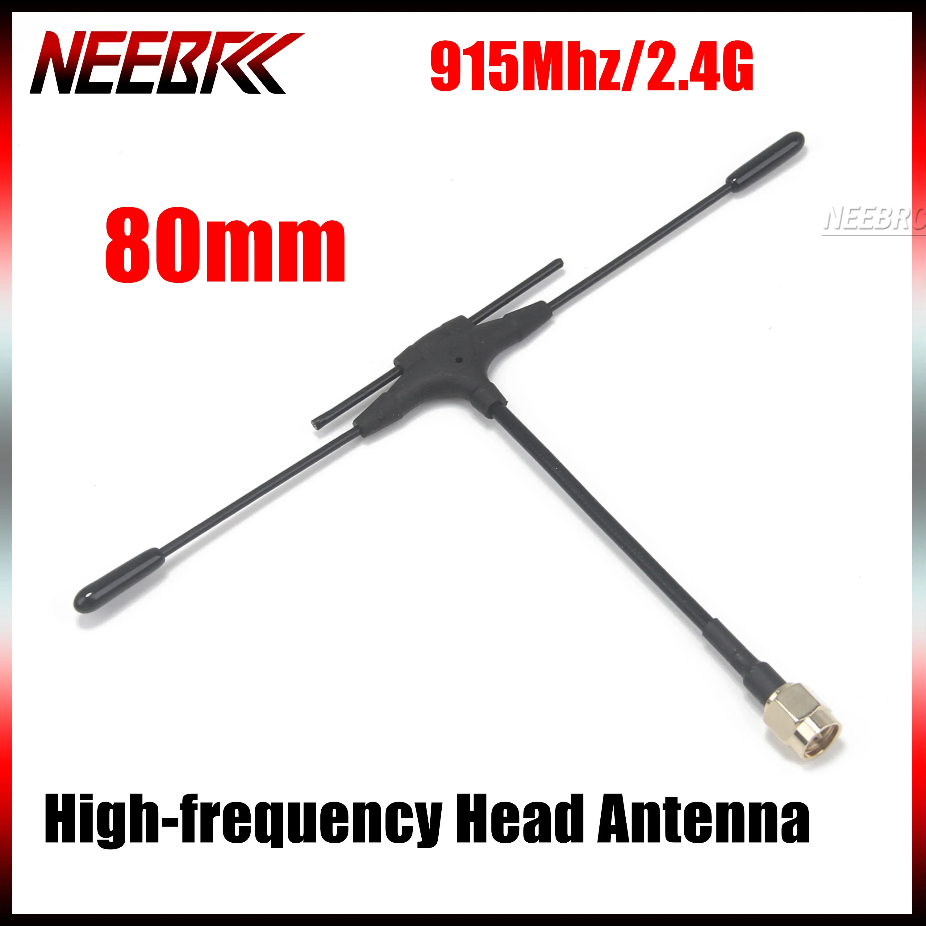 

915Mhz/2.4G 80mm Dual-band T-type High-frequency Head Antenna 3DBi RG405 SMA Male Plug Connector for RC FPV Racing Drone Part