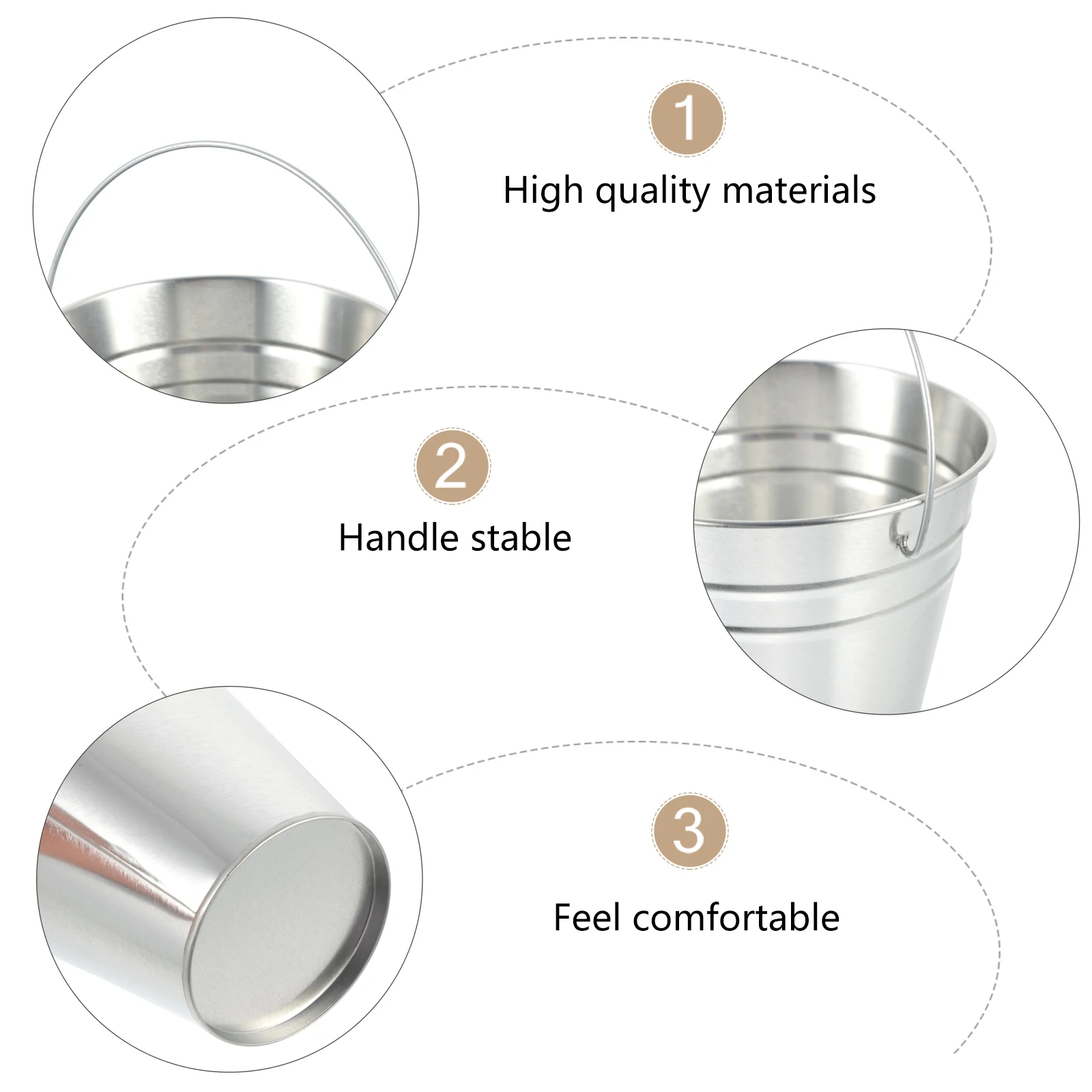 

6pcs Beer Bucket Holder Ice Cube Container Tinplate Large Capacity Ice Bucket Beverage Cooler Party Accessories