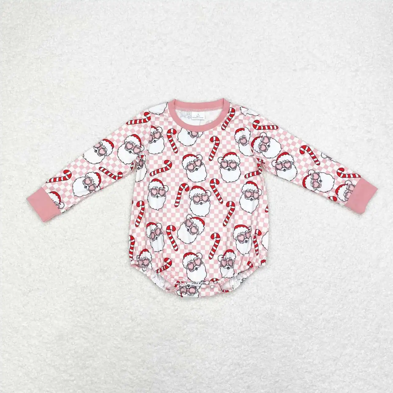 

RTS Infant Boutique Wholesale Clothing Baby Girls Christmas Santa Long Sleeve Rompers Holiday Winter Fashion Boutique Sleepers