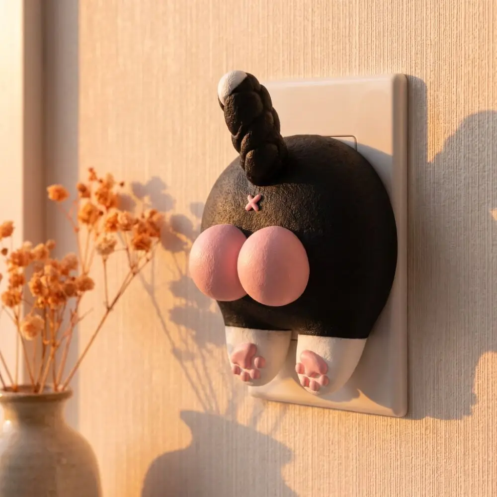 Creative Light Switch Guard Covers 3D Printed Cat Console-shaped Switch Cover Protective Removable Joystick Switch Stickers