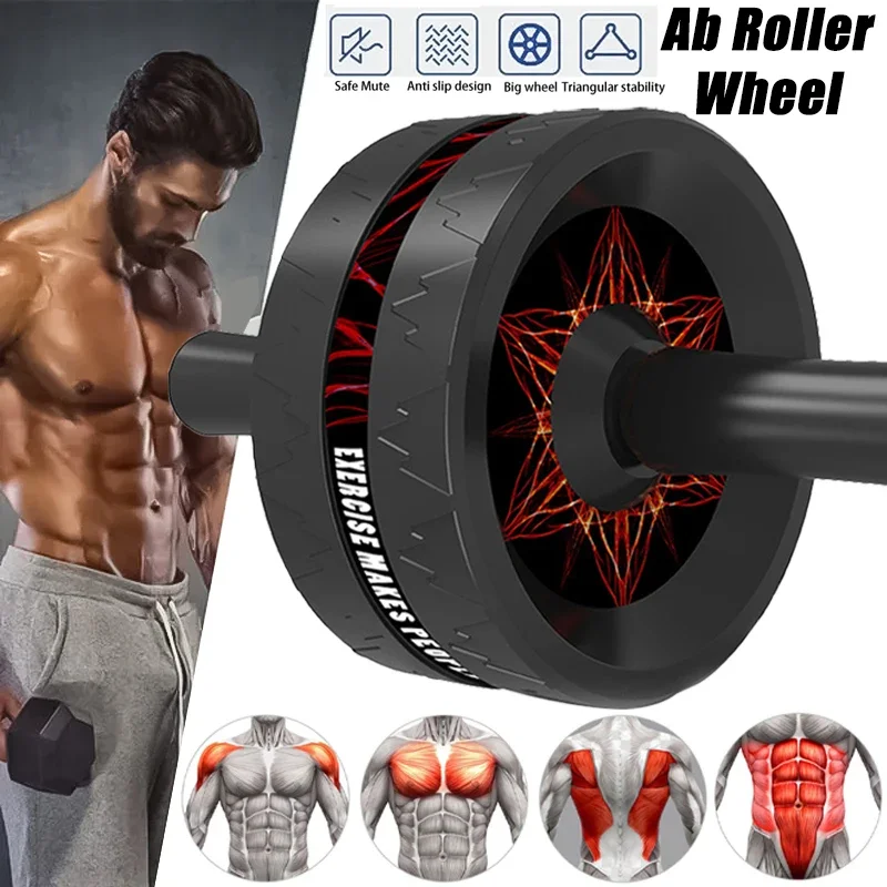 

Ab Roller Wheel Abs Workout Equipment for Abdominal Core Strength Training Home Gym Fitness Equipment for Core Workout Fitness