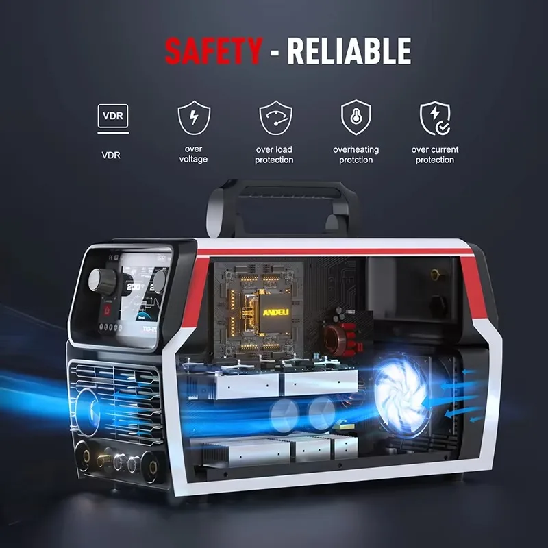 

Многофункциональный сварочный аппарат LCD Smart Tig-250 Pro 9 в 1 AC/DC HF TIG Pulse Cold MMA для сварки алюминия