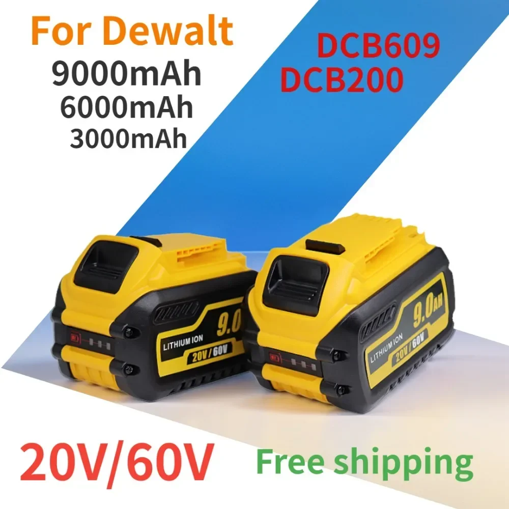 Aleaivy 9.0Ah Battery DCB609 For Flexvolt For Dewalt DCB200 DCB205 DCB206 DCB203 DCB182 Power Tool Battery 20V/60V max Battery