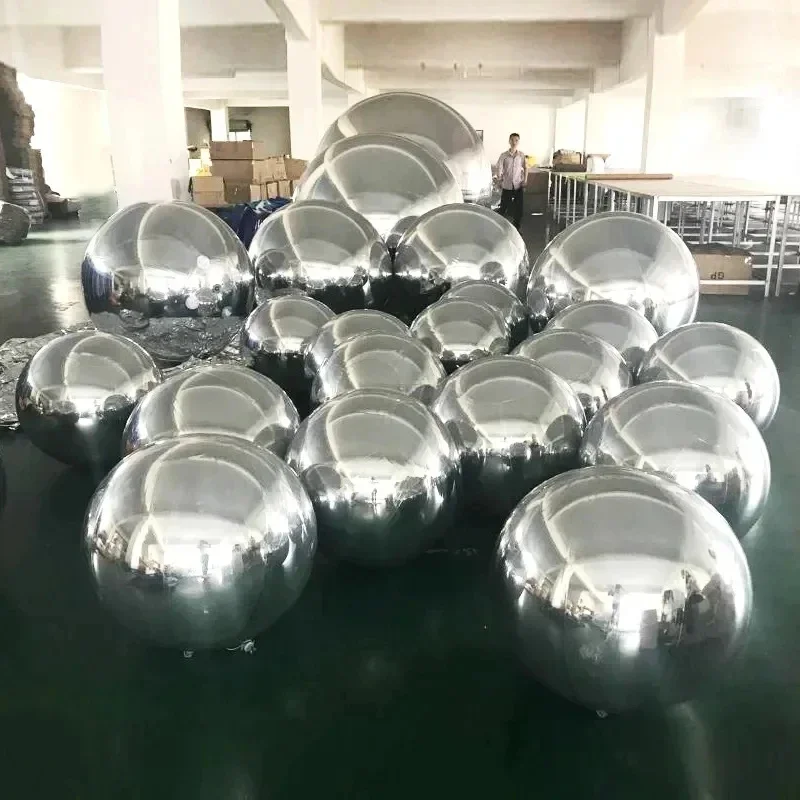 Riesiger PVC Aufblasbarer Spiegelballon Metallisch Reflektierende Kugel Boden- und Hängedekoration für Hochzeit Disco Geburtstag Party Event – Detail 7