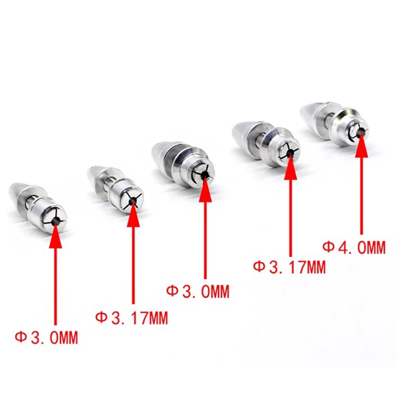 Verbesserte 5PCS3mm/3,17mm/4mm/5mm Aluminium Bullet Propeller Adapter Halter M5/M6/M8 für RC Flugzeug Spinner Quadcopter Motor Teile – Detail 1