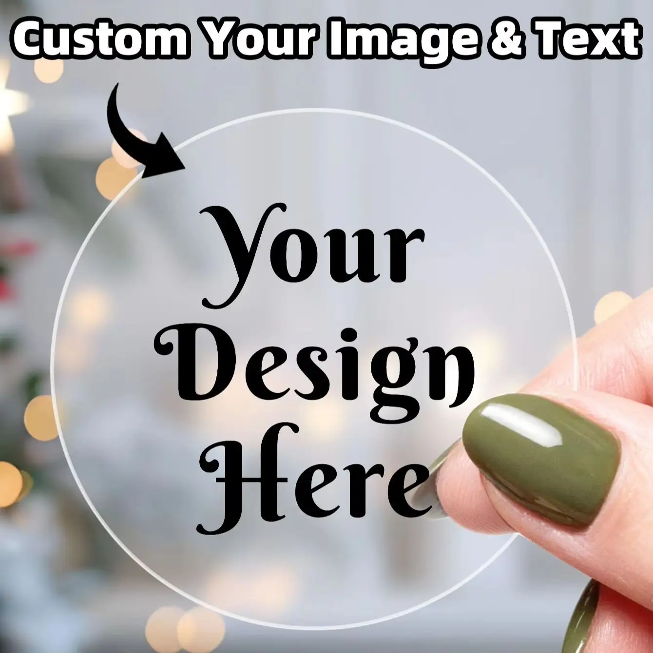 1-180 autocollants ronds personnalisés imperméables avec texte et images personnalisés pour le bureau, les dossiers, les classeurs et les enveloppes
