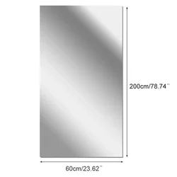 60*200cm Full-body Mirror Wall Adhesive Mirrors Adhesive PET Mirror Wall Sticker Reflective Decor Decorative Mirrors