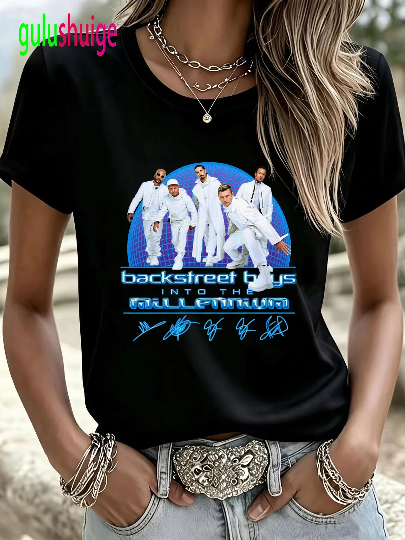 Unisex Funny Backstreet Boys Print T-Shirt Women Men Vintage Casual T Shirt Boy Band Throwback Homage Tees Tops Graphic Cheap