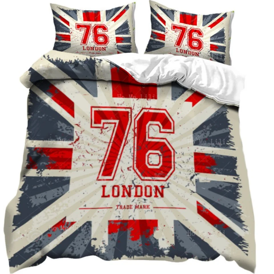 Vintage Union Jack Painting London's Impressive Pattern Duvet By Ho Me Lili Bedding Set Dress Up The Bedroom