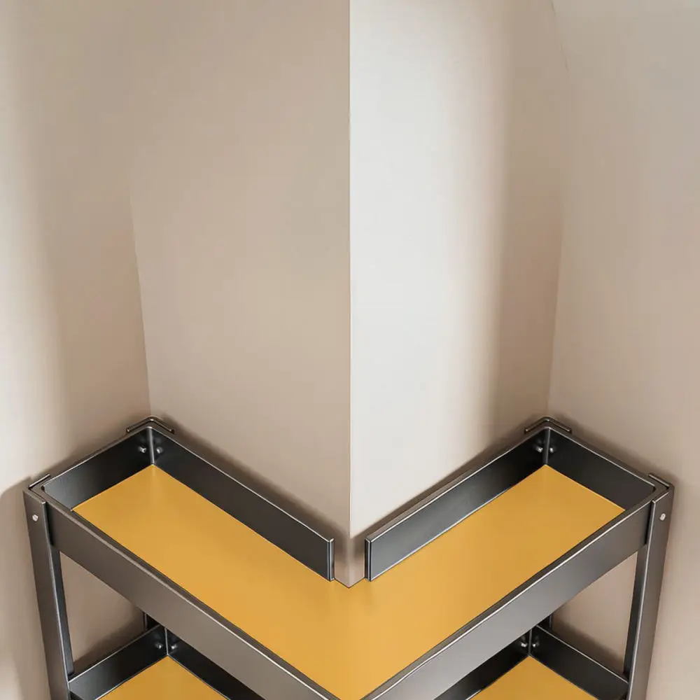 Countertop Corner Organizer Rack Kitchen Spice Storage Shelf Carbon Steel Multi Layer Counter Saving Tool Holder
