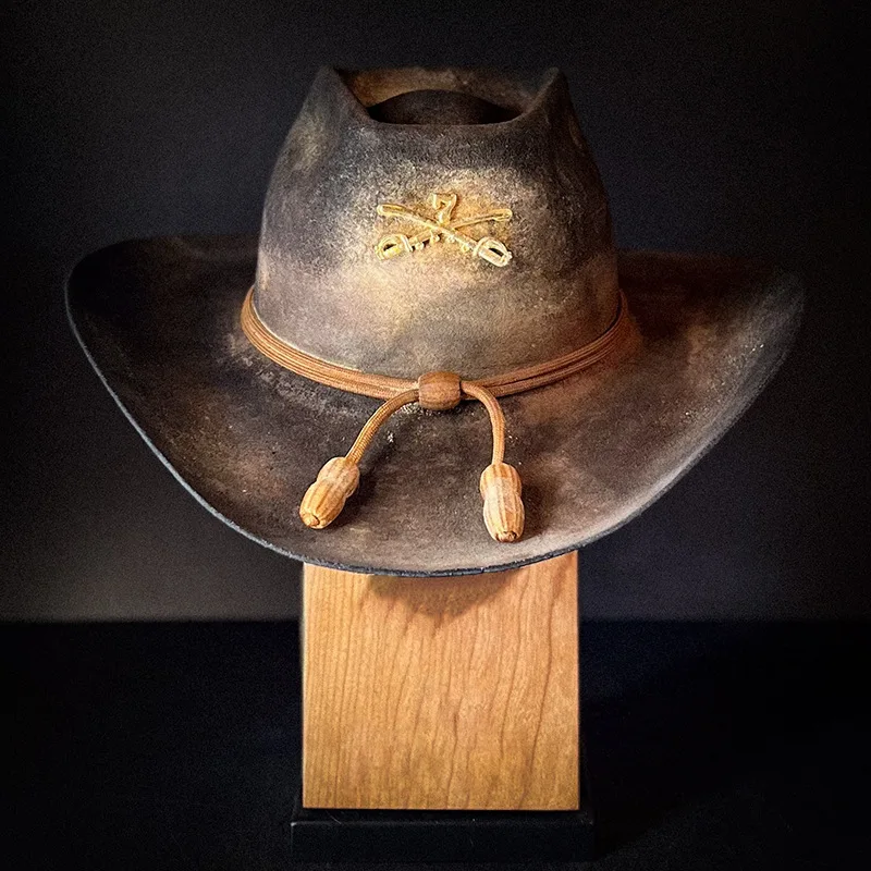 Woolen Metal Buckle Cowboy Hat Men's Jazz Hat European and American Autumn and Winter Hat