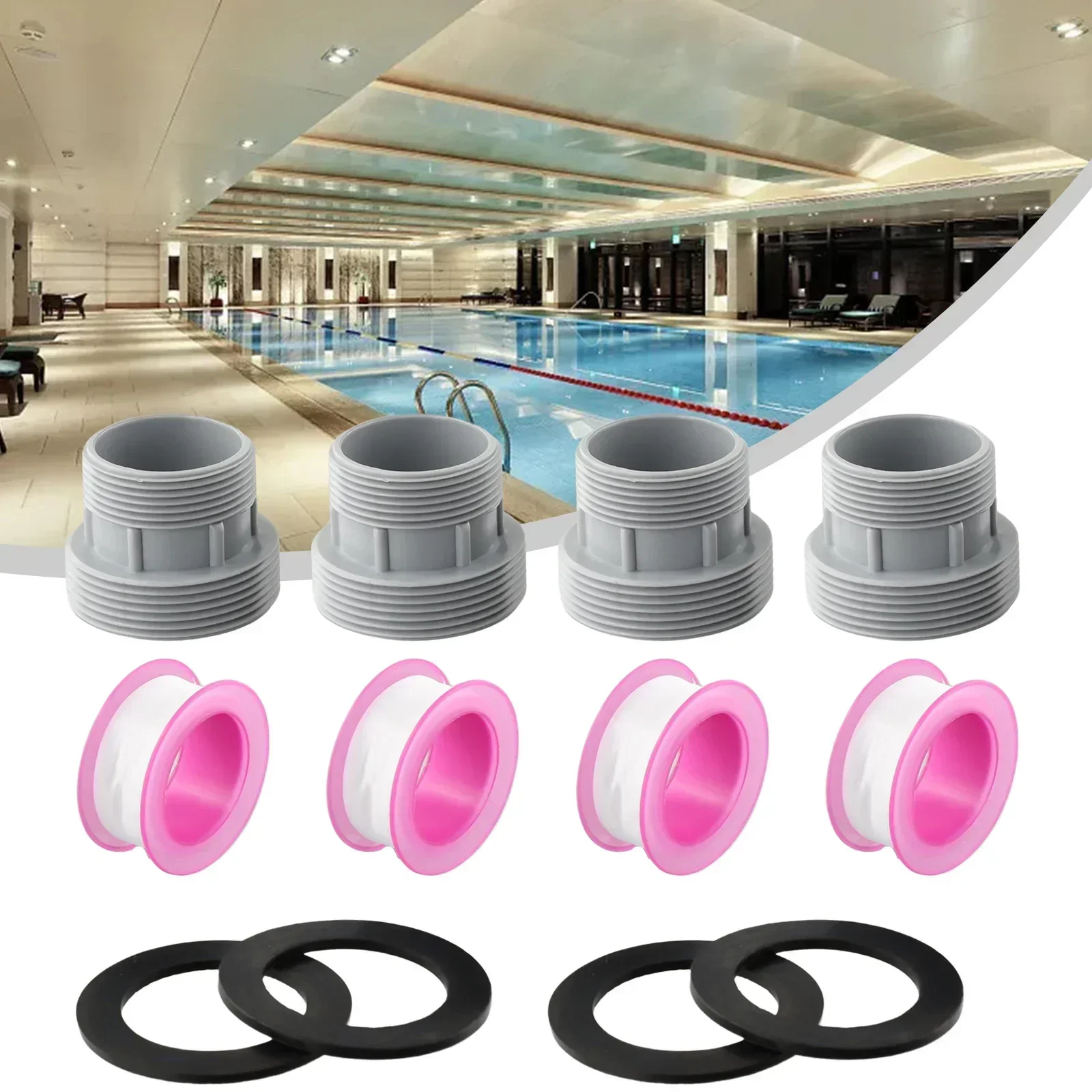 40mm To 1 1/2" Filter Hose Conversion Kit Above Ground Pool Adapter Connects Swimming Pool Hose Adapter Connection Nozzle