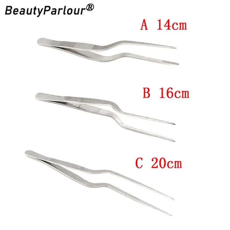 Tweezers Atraumatic Forceps Angled Clamp Surgical Instruments Stainless Steel Tweezers Tool 14cm/16cm/20cm