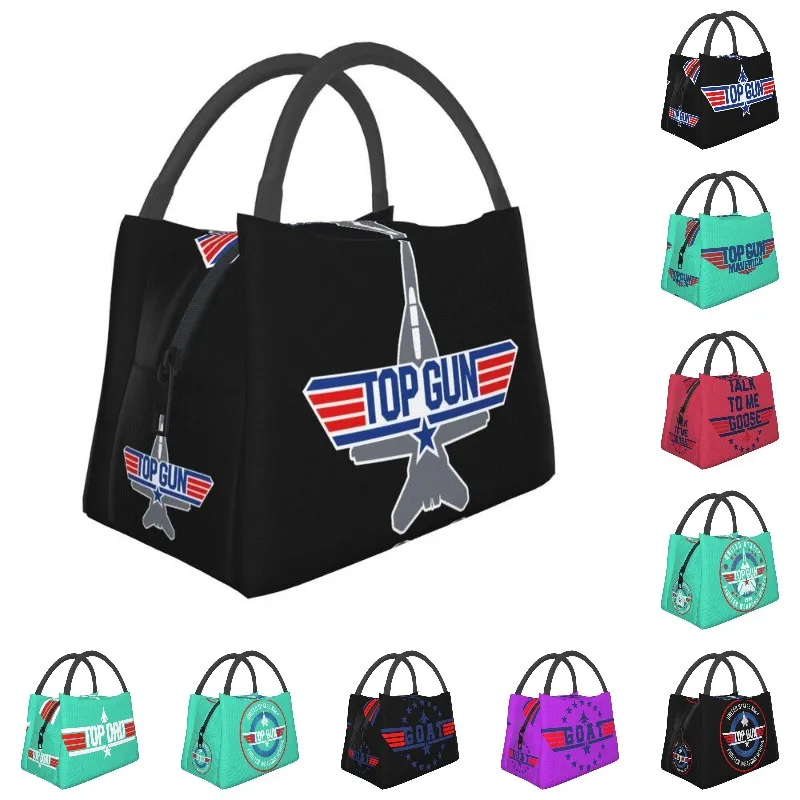 

Top Gun Maverick American Action Tom Cruise Movie Thermal Insulated Lunch Bags Women Portable Lunch Container Meal Food Box