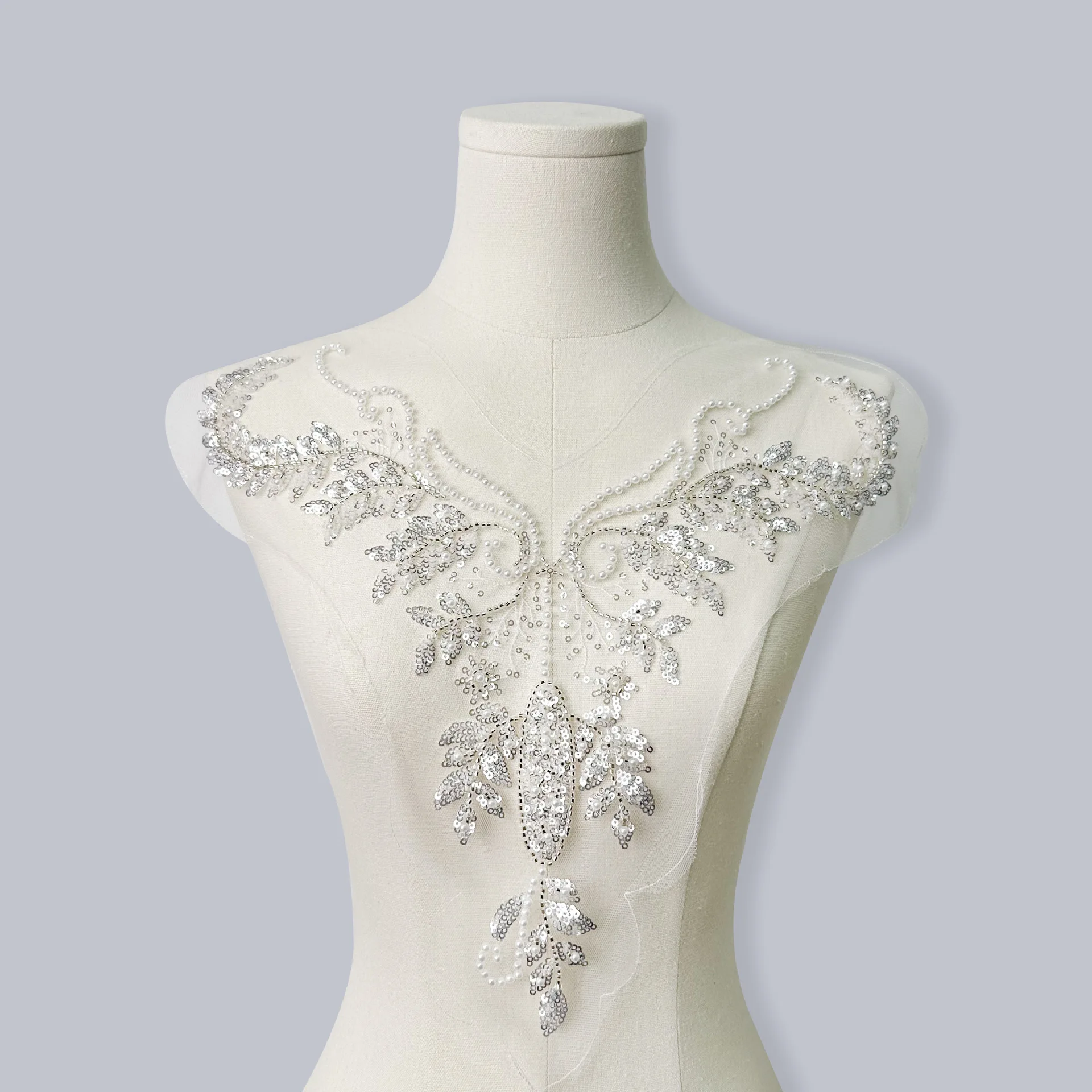 

1 Peice Embroidered bead sequin collar flower Wedding dresses performance costumes lace accessories