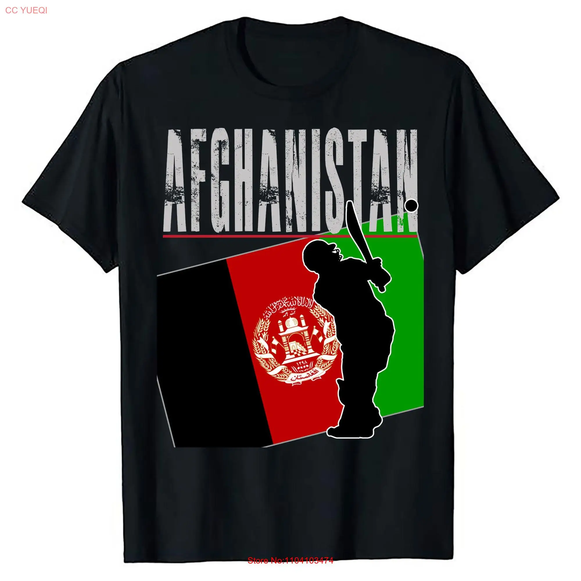 Afghanistan Flag Cricket Player And For Fielders Bowlers Bats Men Supporter Top T Shirt long or short sleeves