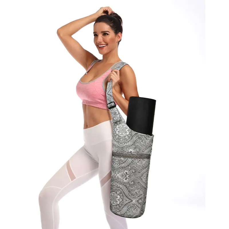 Fashion Ethnic Style Yoga Bag Leisure Sports Bag Yoga Mat Storage Carrier Fitness Supplies