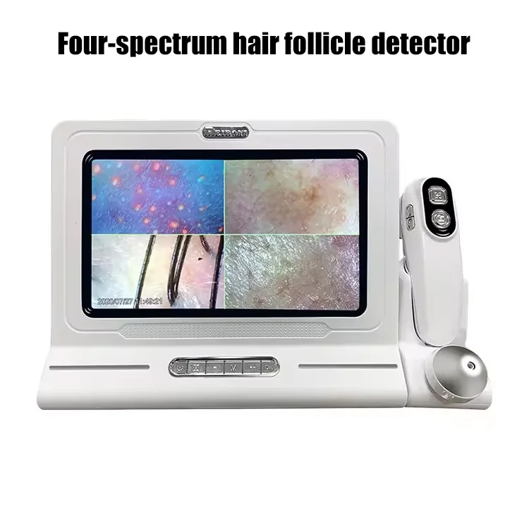 HD Face Scanner Skin Analyzer Beauty Device Hair Scalp Detector Wifi Scalp Hair Follicle Skin Detector Device With 11inch Screen