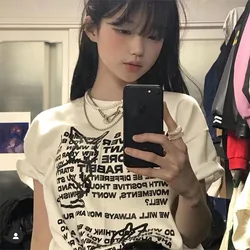 韓国ウサギグラフィックプリント特大半袖女性TシャツストリートウェアファッションコットンルーズトップスTee Kawaiiファッション