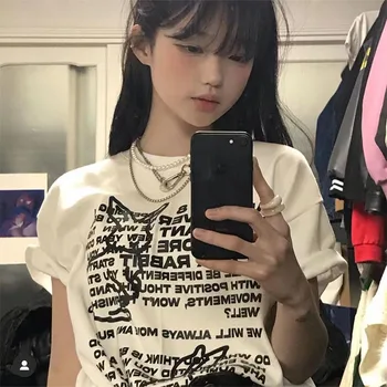 한국 토끼 그래픽 프린트 대형 반팔 여성 티셔츠 스트리트웨어 패션 면 루즈한 탑 티 카와이 패션 Best5 한국 토끼 그래픽 프린트 대형 반팔 여성 티셔츠 스트리트웨어 패션 면 루즈한 탑 티 카와이 패션 Best5