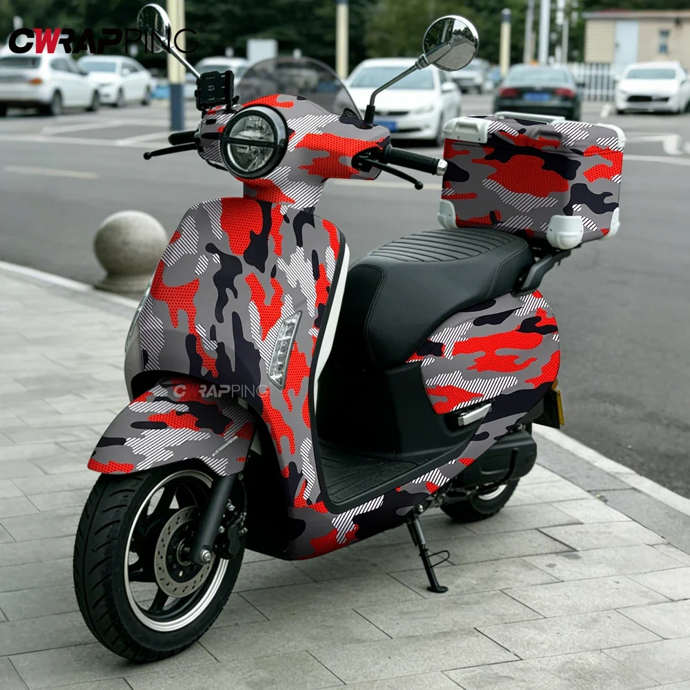 Stickers for Car Film Covering PVC Vehicle Wrap Vinyl Car Wrap Full Body Waterproof DIY Polka Dot Camo Motorcycle Helmets Decals